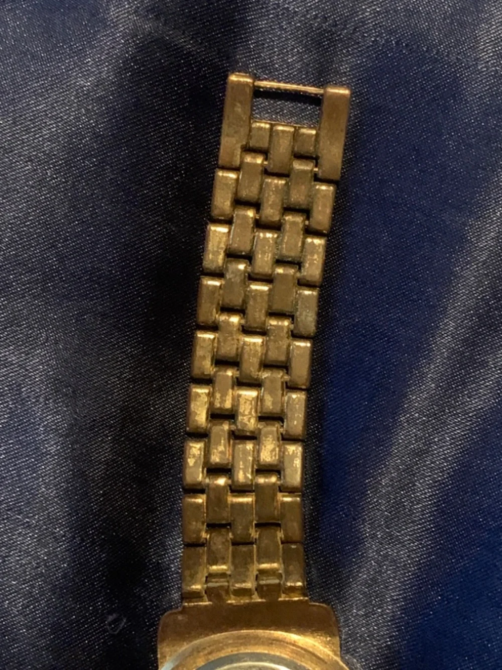 Bella Rose Closet Gold-Tone Men's Bracelet Watch with Crystal Accents